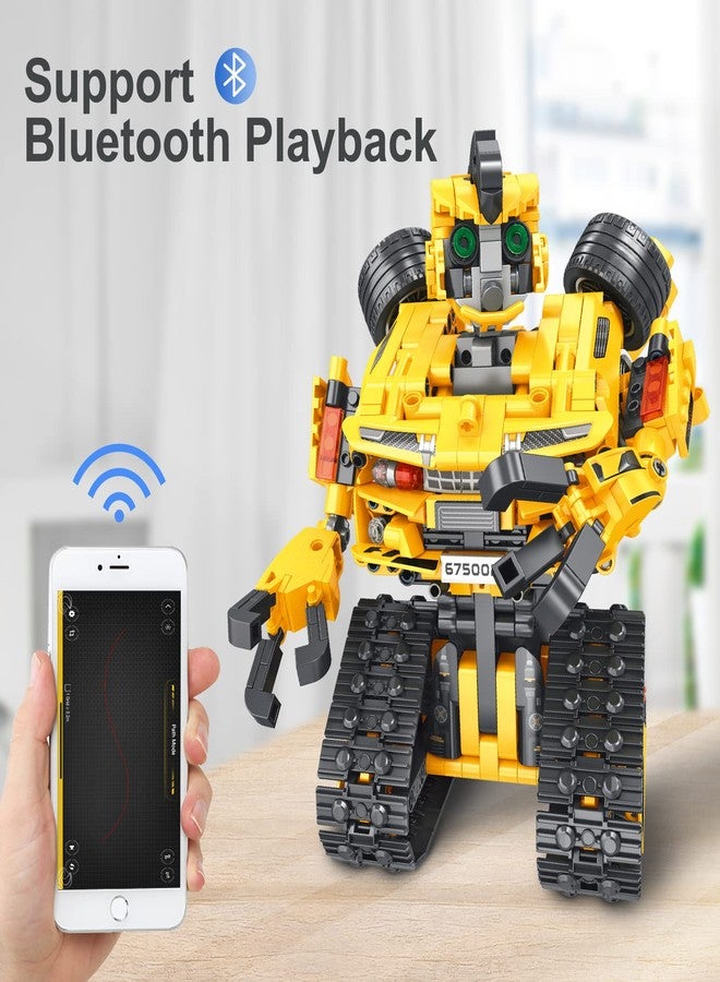 Sciencow 2-in-1 Build a Robot Kit, Remote & APP Controlled Robotic Building Blocks Toys STEM Projects for Kids Ages 8 9 10 11 12 13 14,Chirstmas Birthday Gift for Boys (RC Car) - Image 3